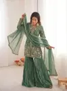 Jf 043 Pure Fendy Silk With Heavy Embroidery Work Readymade Suits Wholesale Online
